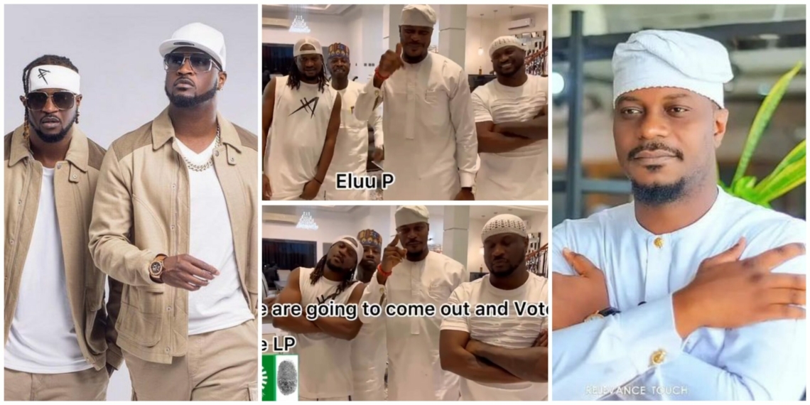 GRV Visits Psquare’s Mansion, Sings ‘Ellu P’ As He Solicits Votes From Lagosians (VIDEO)