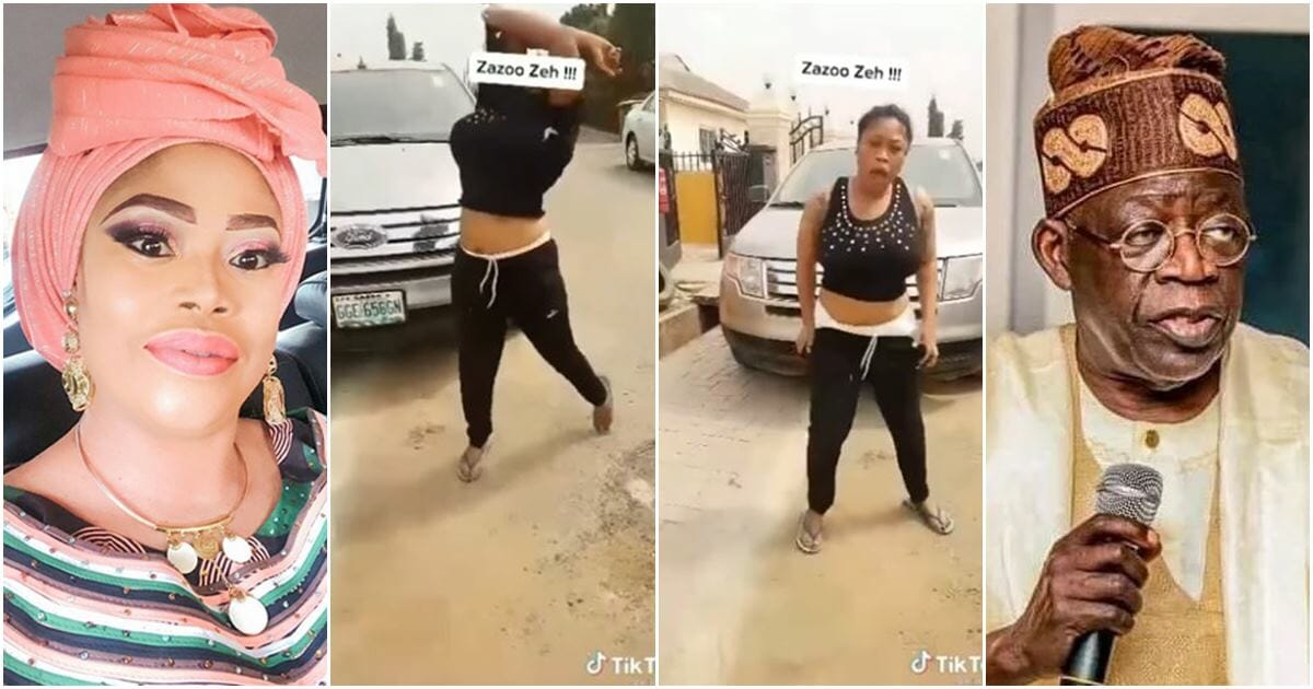 Yoruba Actress, Bimbo Akisanya Creates A Scene On The Street As She Celebrates Tinubu’s Victory (VIDEO)