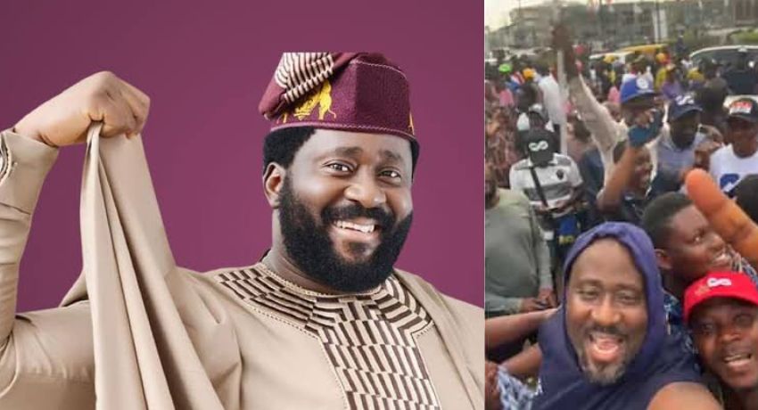 He Even Chose Psquare’s Song – Reactions As Desmond Elliot, Others Take To The Street To Celebrate Tinubu