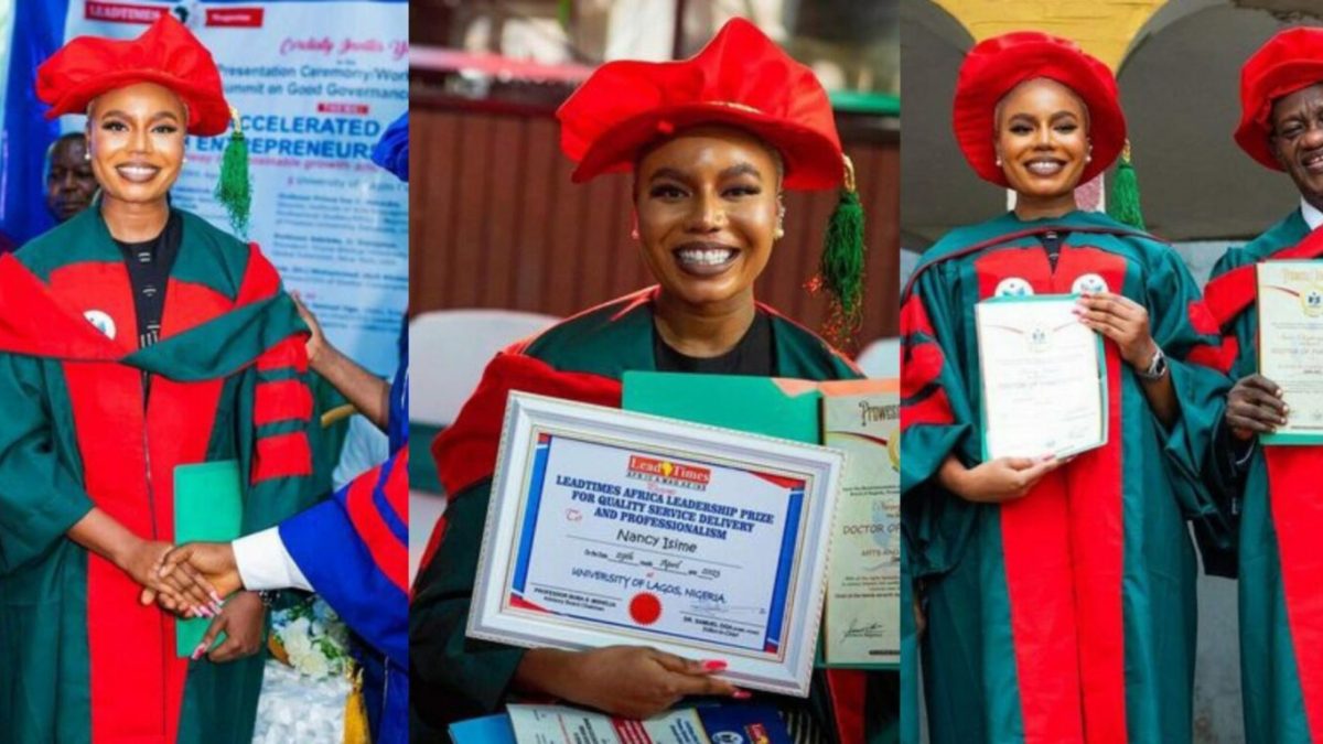 Nancy Isime Bags Honorary Doctorate Degree From American University