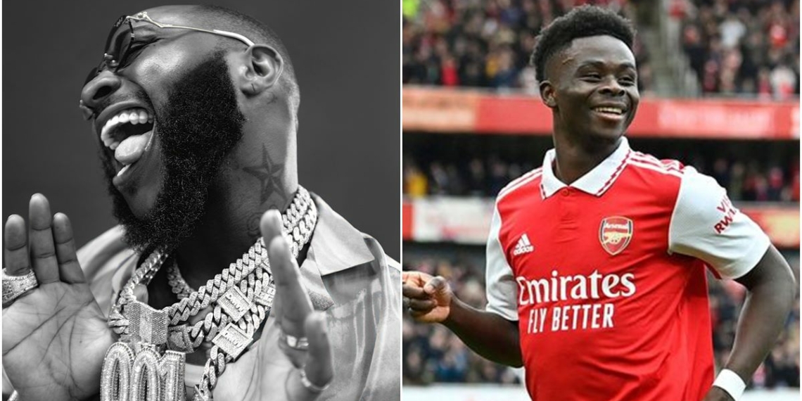 Davido Reacts As Arsenal Star, Bukayo Saka Vibes To His Song, ‘Unavailable’