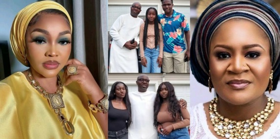 Mercy Aigbe Reacts As Husband Spends Time With First Wife, Asiwaju Couture’s Children