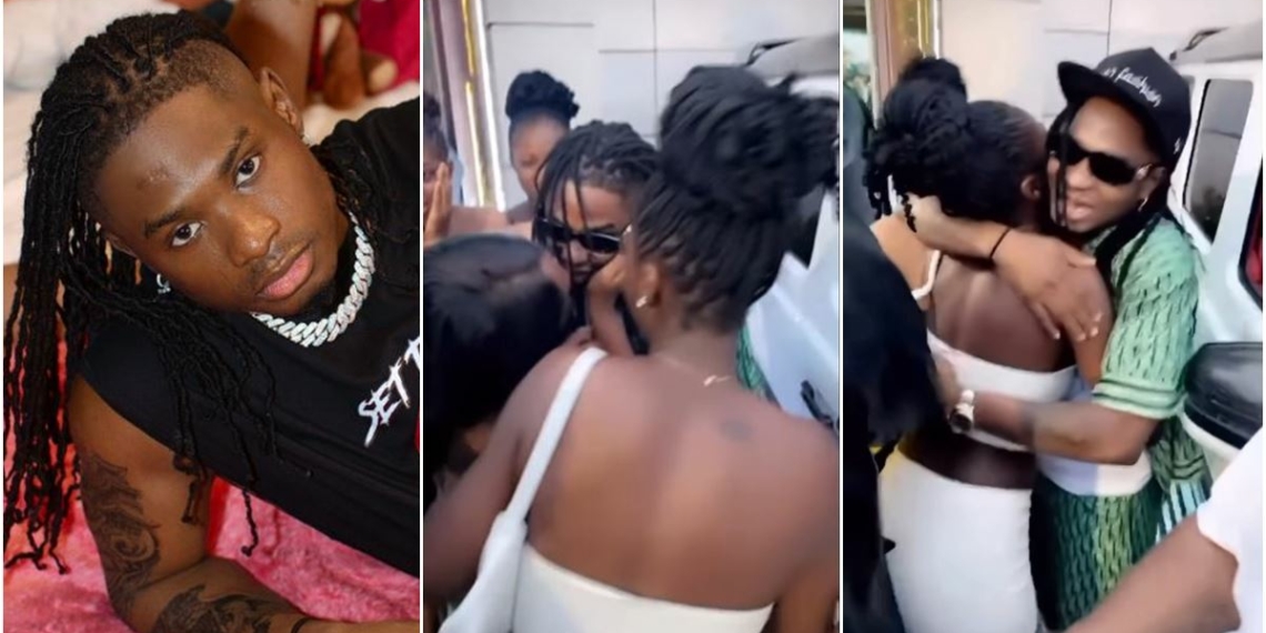 “Don’t Kiss Me Oo” – Lil Kesh Warns Overzealous Female Fan As Ladies Line Up To Hug Him In Viral Clip