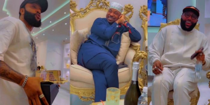 E-money, Kcee Host Mc Oluomo In Their Mansion, Gift Him Money, Call Him A ‘Powerful Man’ (Video)