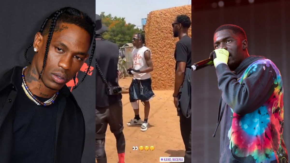 American Rappers, Travis Scott, Sheck Wes Shoot Music Video In Kano (Video)